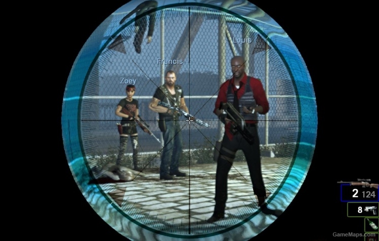 Tactical Sniper Scope blue color L4D1
