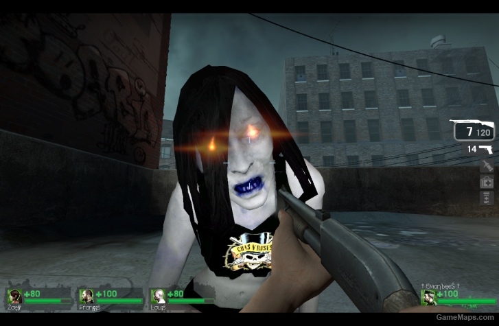Witch with sweater guns and roses l4d1