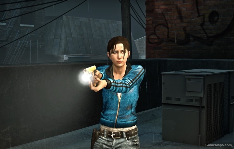 Zoey Blue Leather Jacket L4D1