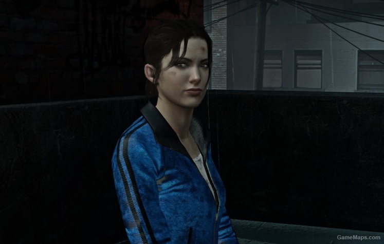 Zoey Blue Leather Jacket L4D1