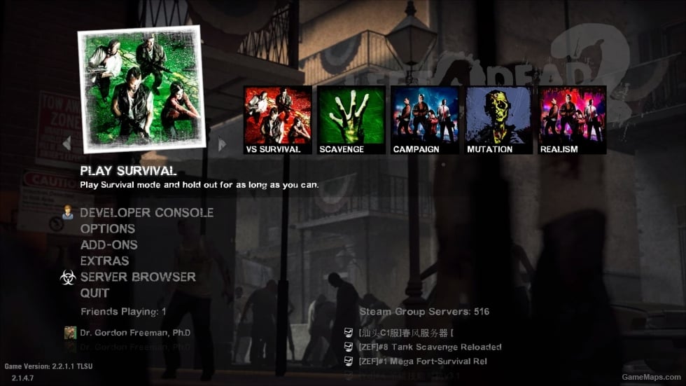 l4d1 4K HD style menu icons