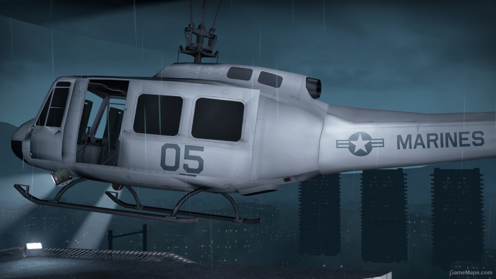 4K US Marines Huey (News Chopper 5)