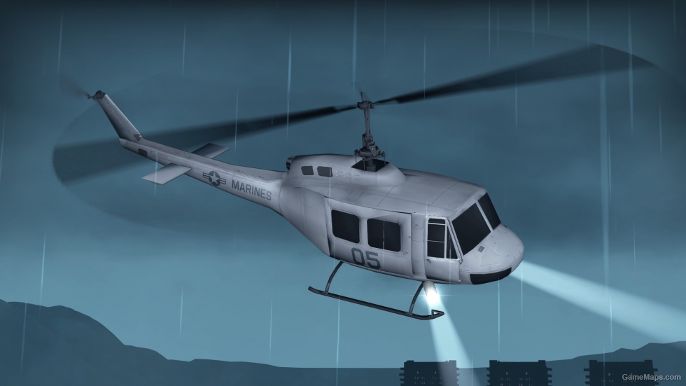 4K US Marines Huey (News Chopper 5)