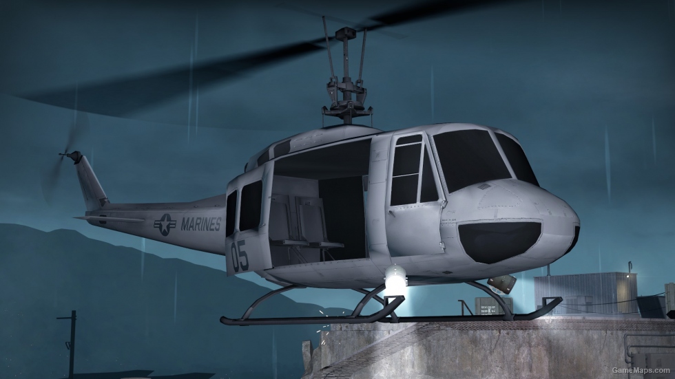 4K US Marines Huey (News Chopper 5)