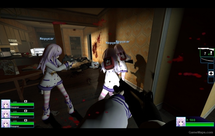 (4 pack L4D1 Survivors) Nepgear party