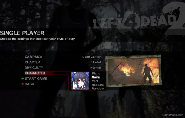 (4 pack L4D2 survivors) Neptunia Goddesses Human