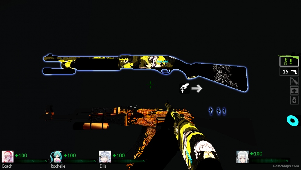 崩坏3三种布洛丽亚动态发光迷彩皮肤木喷 # bronya 3 kinds of dynamic glowing skin shotgun wood