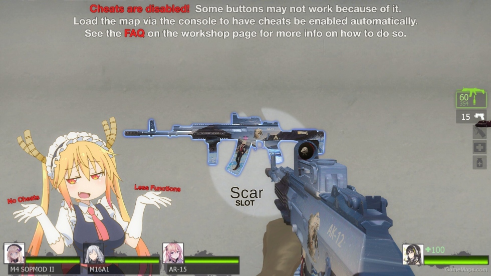 少女前线 AK-12 (终焉花海) 替换SCAR / (Girls' Frontline AK-12) replace SCAR (带音效和夜光和动态小人)