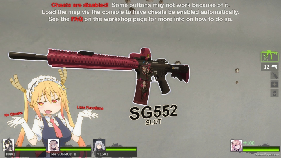 少女前线 M4SOPMODII (酒席的扫荡者) 替换 SG552 / (Girls' Frontline M4SOPMODII) replace SG552