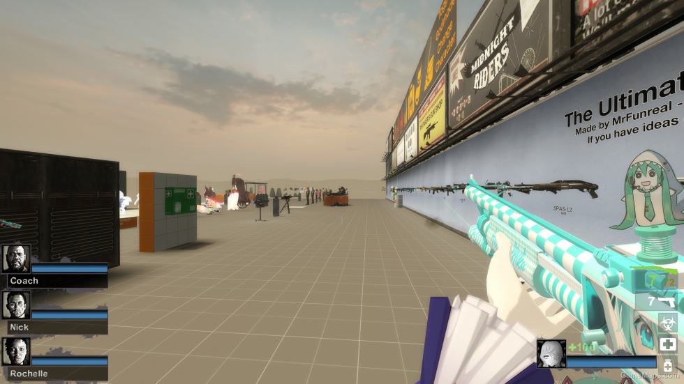 [Miku theme] Official model wood spray replacement Shotgun v5 (Pumpshotgun version)