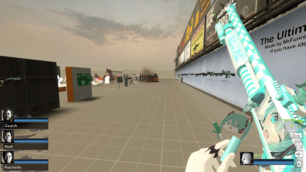 [Miku theme] Official model wood spray replacement Shotgun v5 (Pumpshotgun version)
