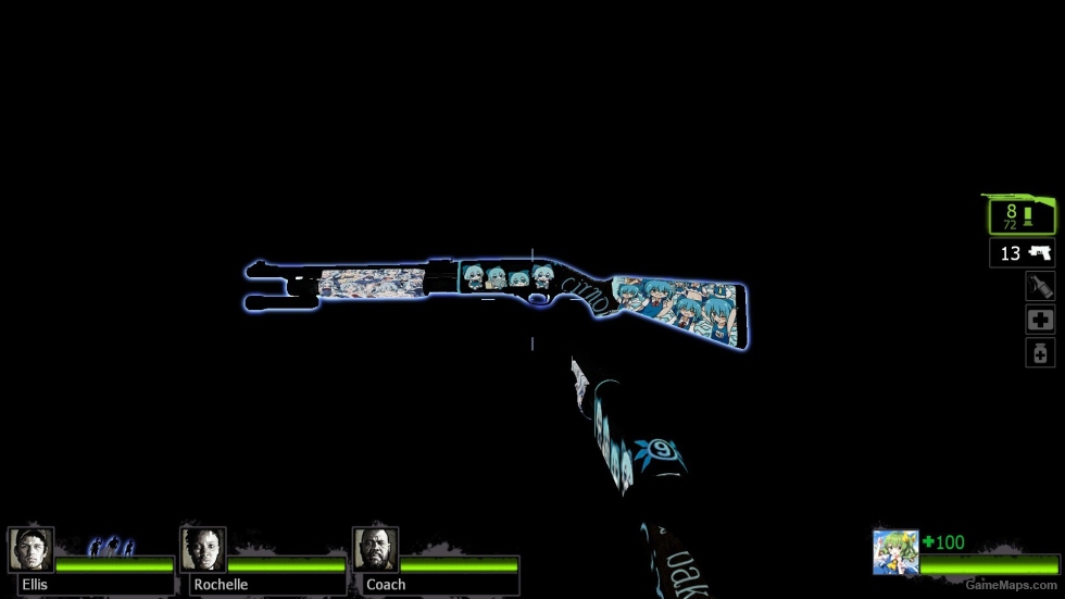 [Touhou]cirno pump shotgun skin(glow)