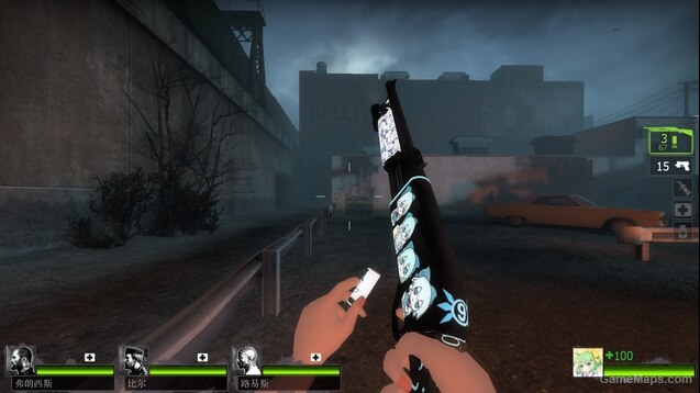 [Touhou]cirno pump shotgun skin(glow)