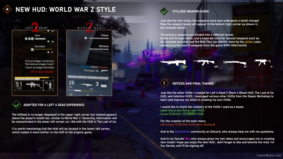 [World War Z HUD] Legacy Update | Left 4 Dead 2: Aftermath
