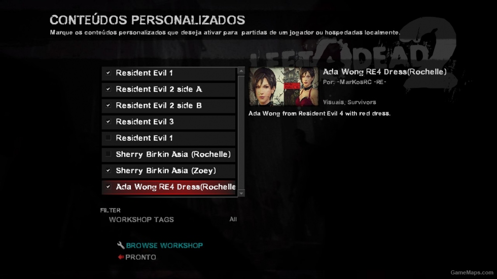 Ada Wong RE4 with Red Dress