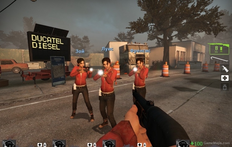 All survivors is Zoey in all campaigns