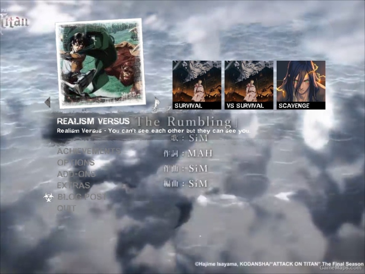 Attack On Titan Background + Menu icons