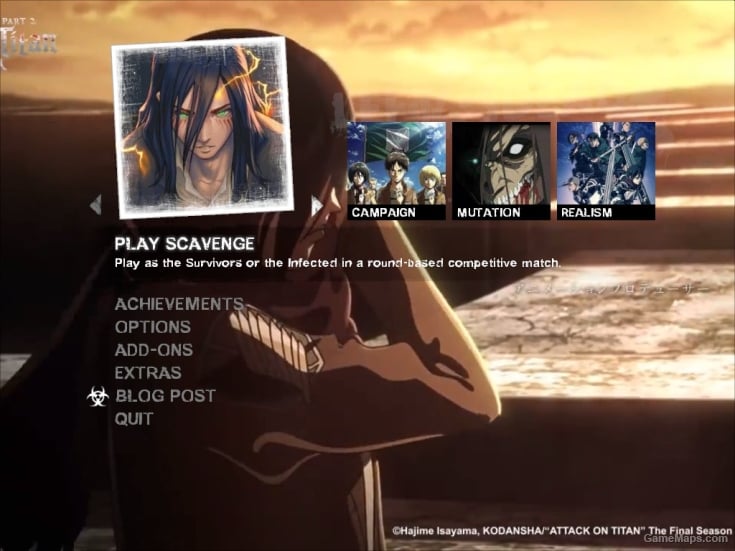 Attack On Titan Background + Menu icons