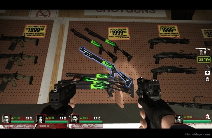 Autoshotgun green flames 