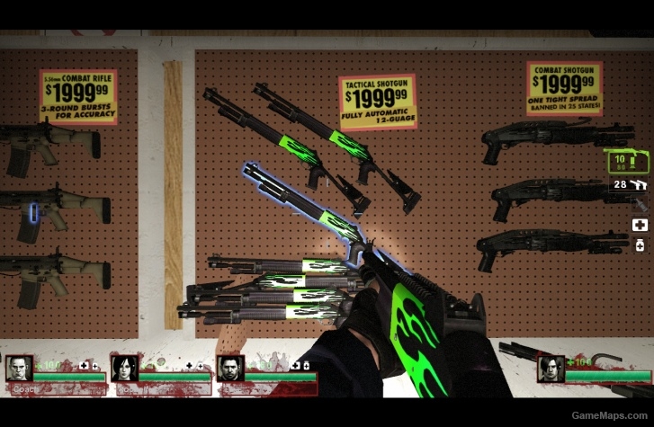 Autoshotgun green flames 