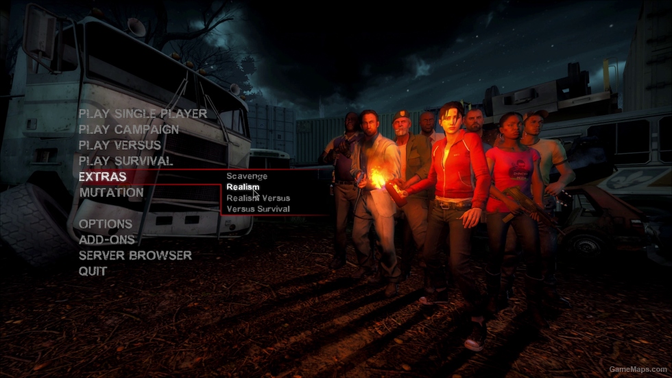 Background video for Left 4 Dead 2 main menu