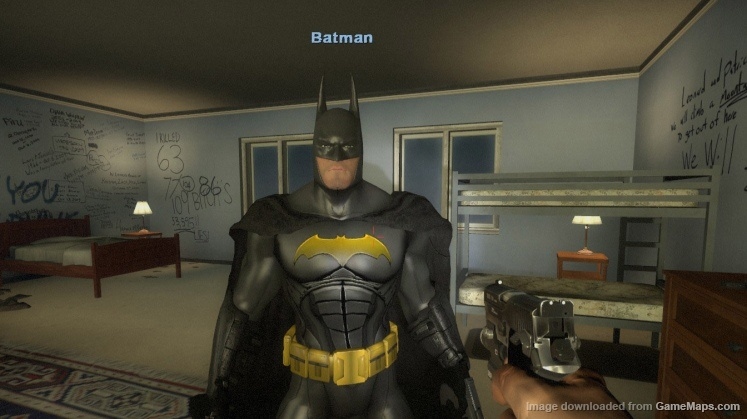 Batman: Arkham City Batman Begins Suit With Gold Symbol
