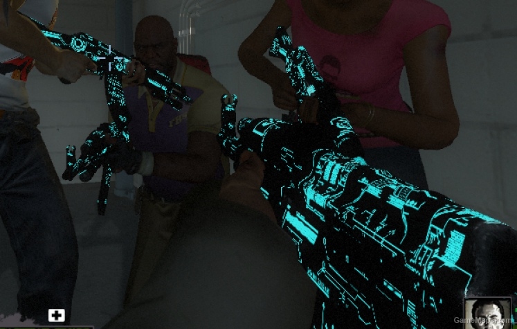 Black AK-47 TRON Style (Luminous Details)