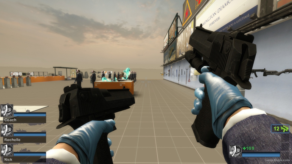 Black Dual Desert Eagles (Dual pistols)