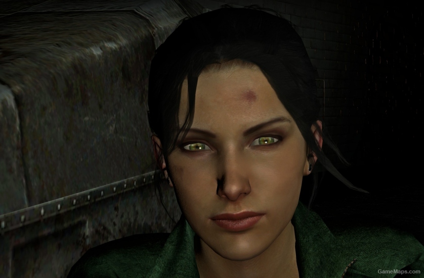 Black Hair, Green Eyes Zoey Head