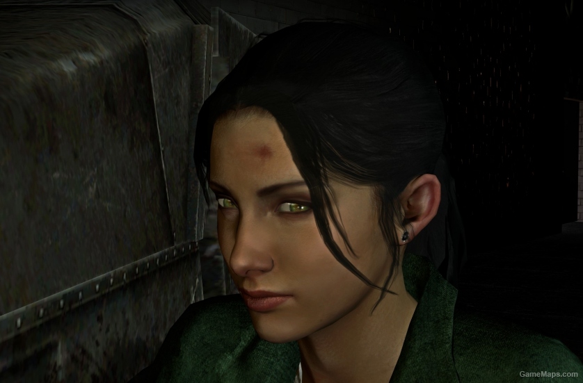Black Hair, Green Eyes Zoey Head