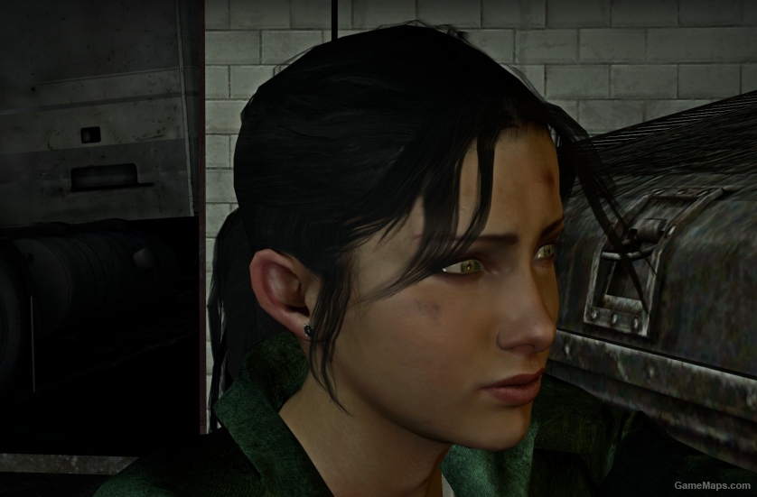 Black Hair, Green Eyes Zoey Head