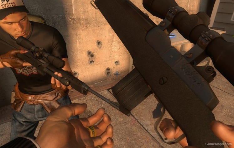 Black Synthetic Hunting Rifle (Green Lens) 