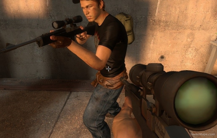 Black Synthetic Hunting Rifle (Green Lens) 