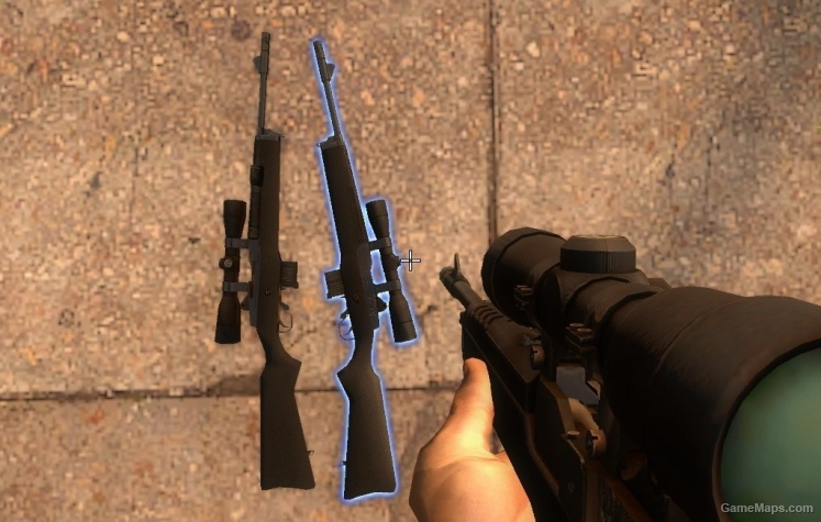 Black Synthetic Hunting Rifle (Green Lens) 