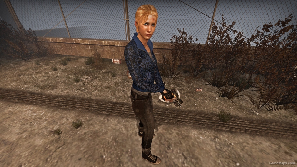Blue And Black Web Zoey Coat With Gloves