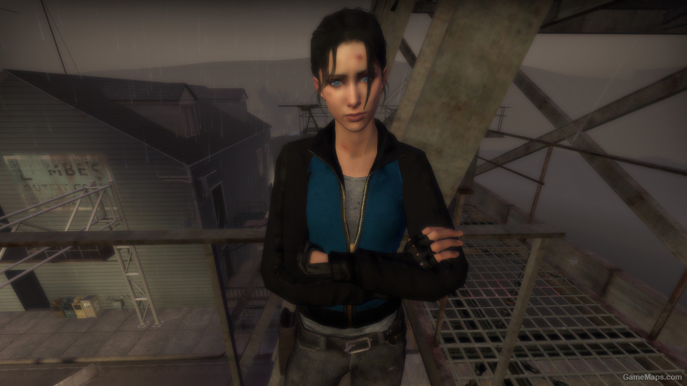 Blue And Black Zoey Coat With Gloves