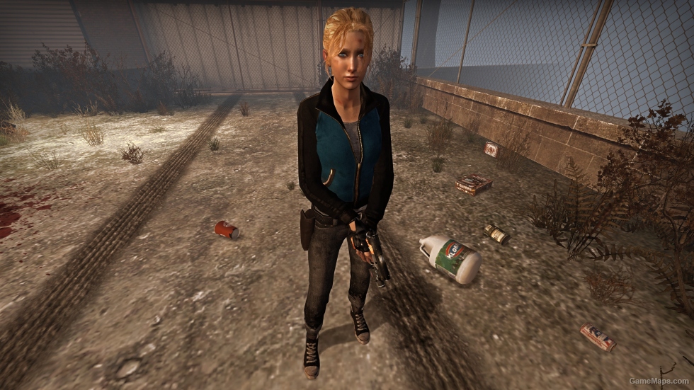 Blue And Black Zoey Coat With Gloves