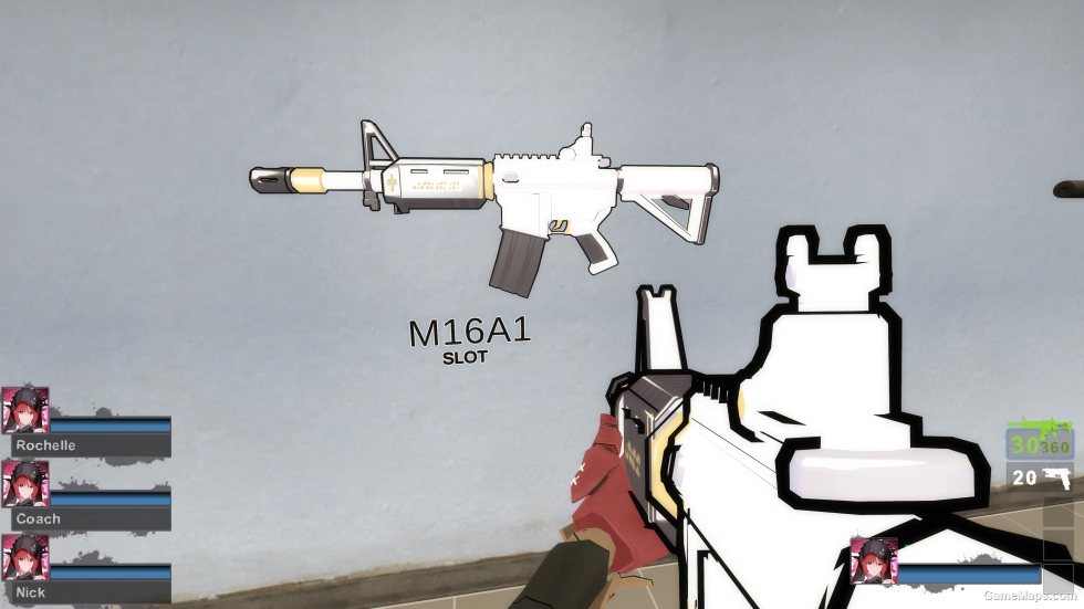 Blue Archive Shirasu Azusa SKIN M4A1 Replacement for M16 v2 [request]