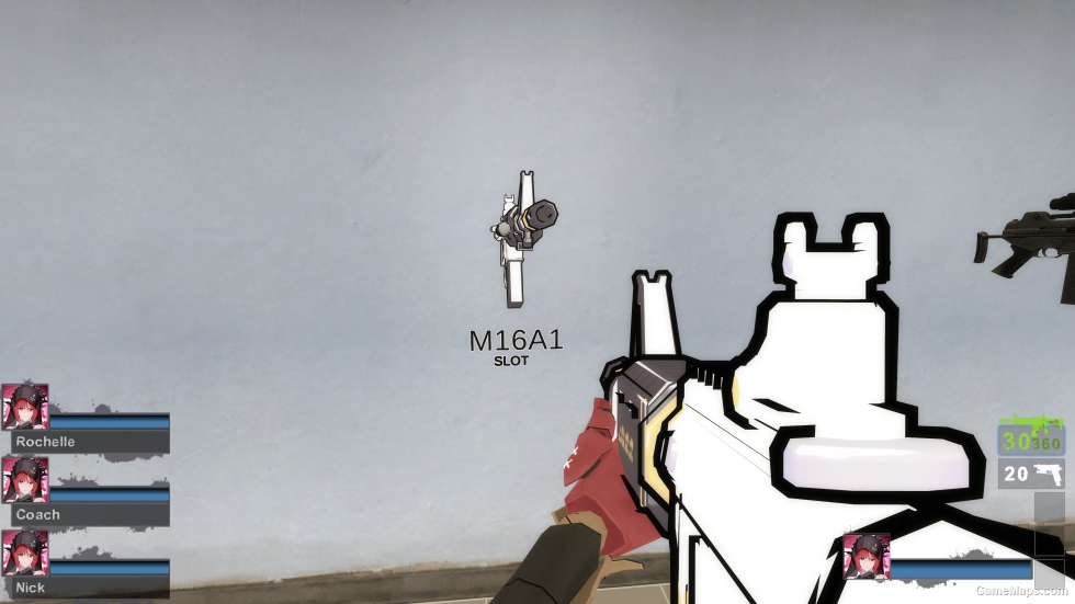 Blue Archive Shirasu Azusa SKIN M4A1 Replacement for M16 v2 [request]