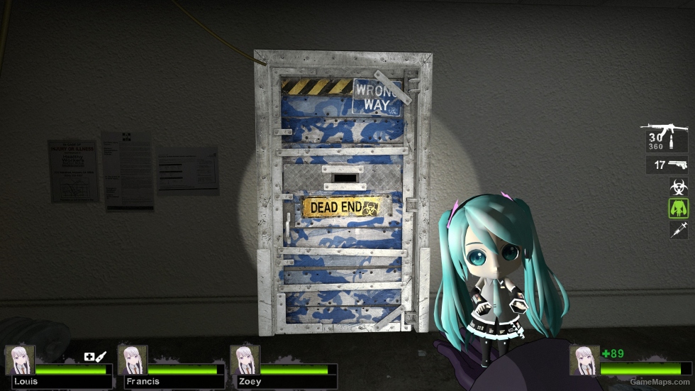 Blue camouflage Safe Door glowing