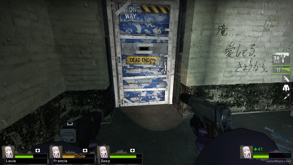 Blue camouflage Safe Door glowing