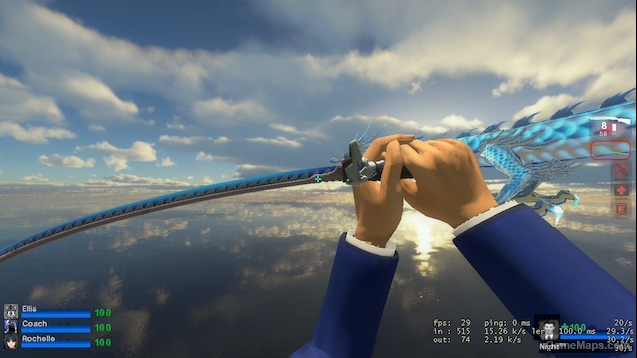 Blue genji katana