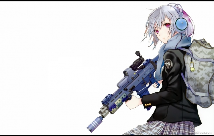 Blue SCAR-L w/ EOTech, AN/PEQ and silencer