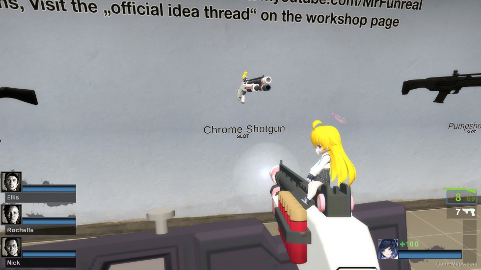 bluearchive Takanashi Hoshino shotgun replace chrome shotgun v2