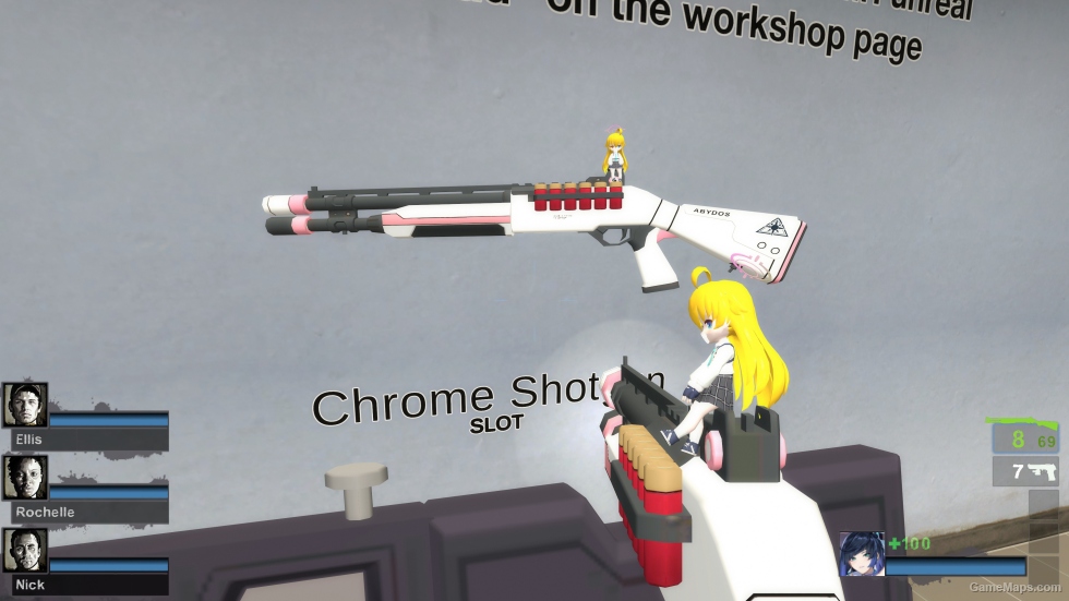 bluearchive Takanashi Hoshino shotgun replace chrome shotgun v2