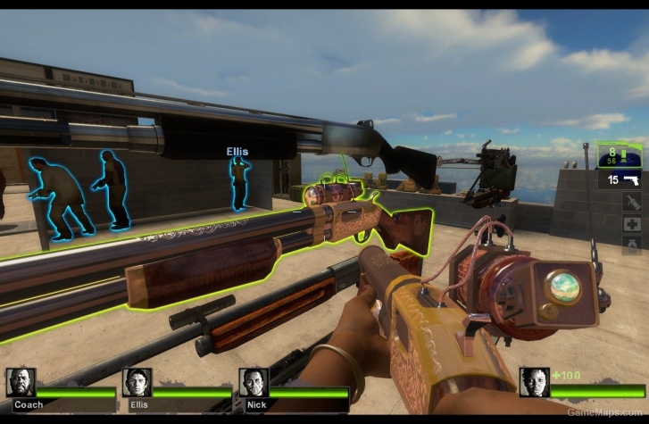BrokenDahlia Steam Punk Justice Chrome Shotgun