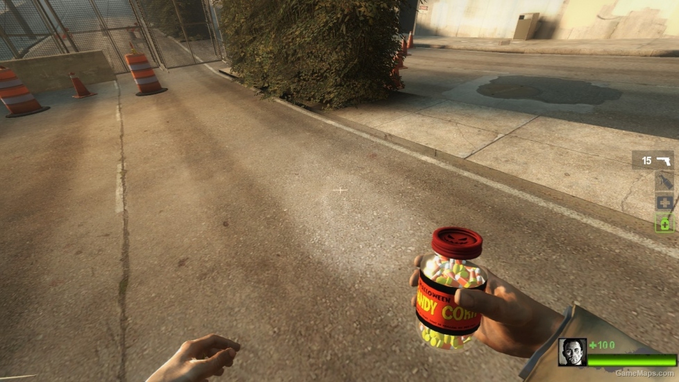 Candy Corn jar [pills]
