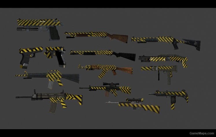 Caution weapon camo pack