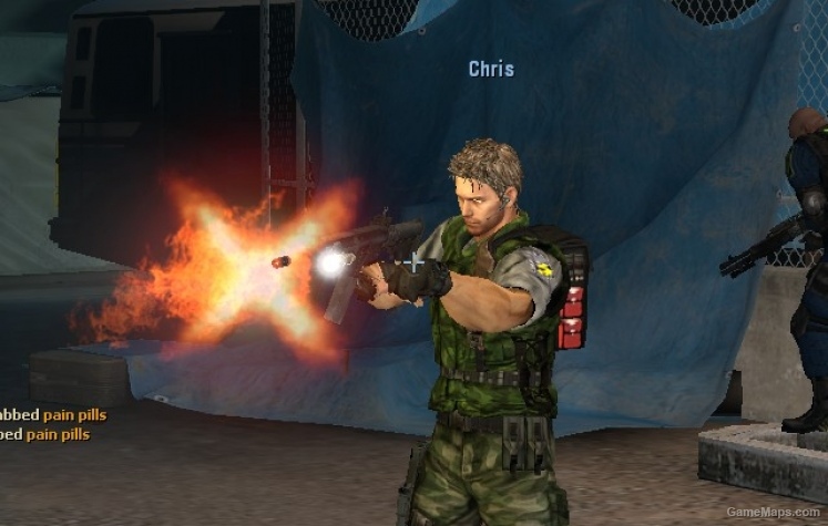 Chris Redfield Military Camo, Name & HUD Icons