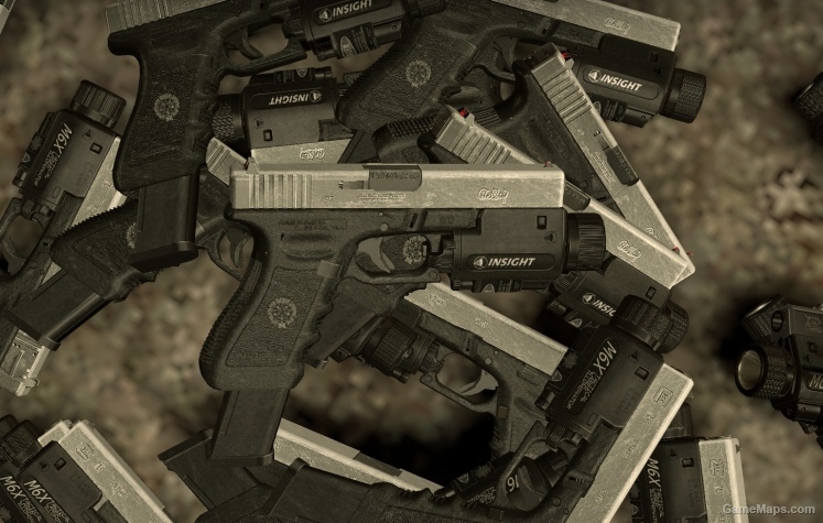 Chrome Hellsing Glock18 (smg replacement)